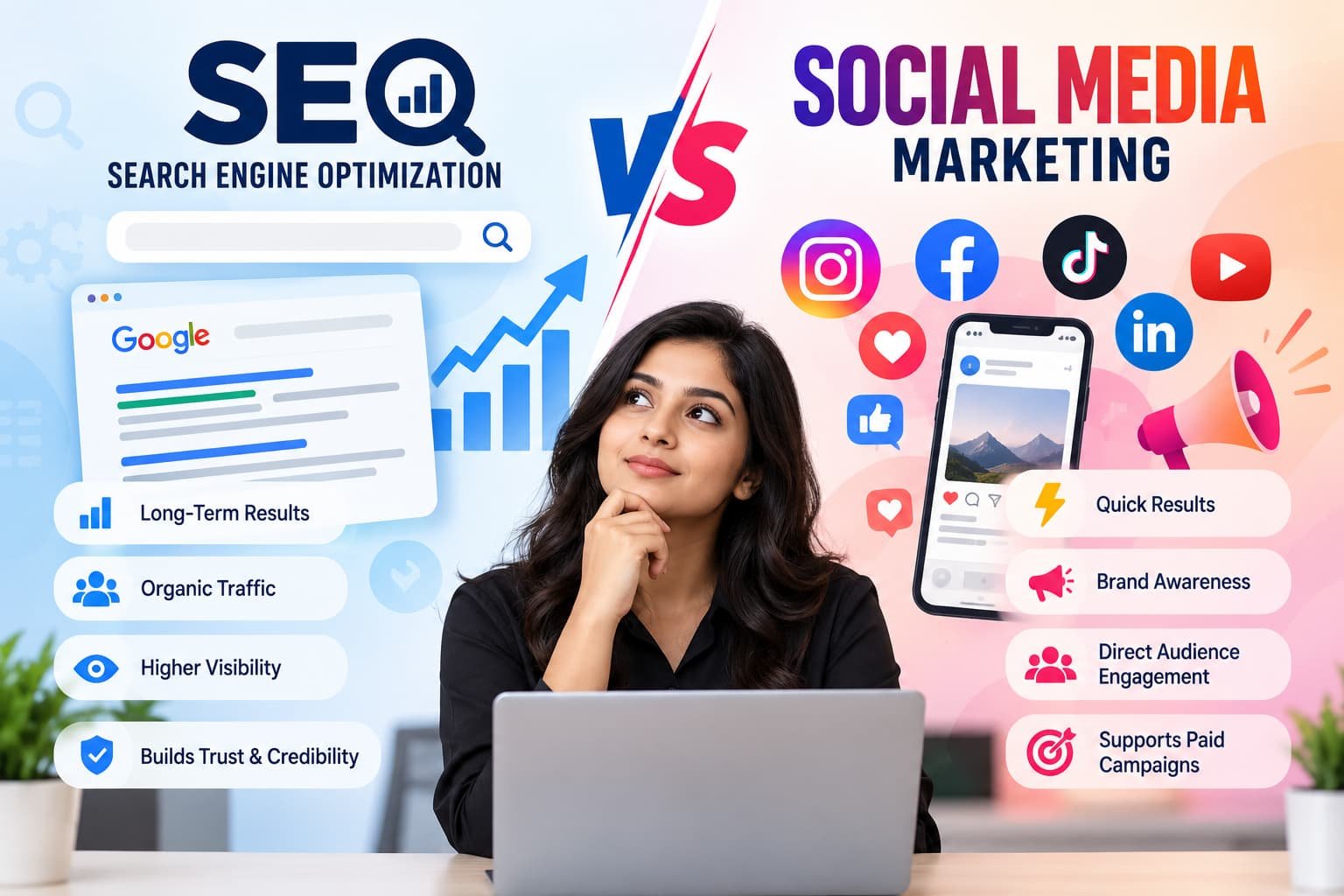 SEO vs Social Media Marketing